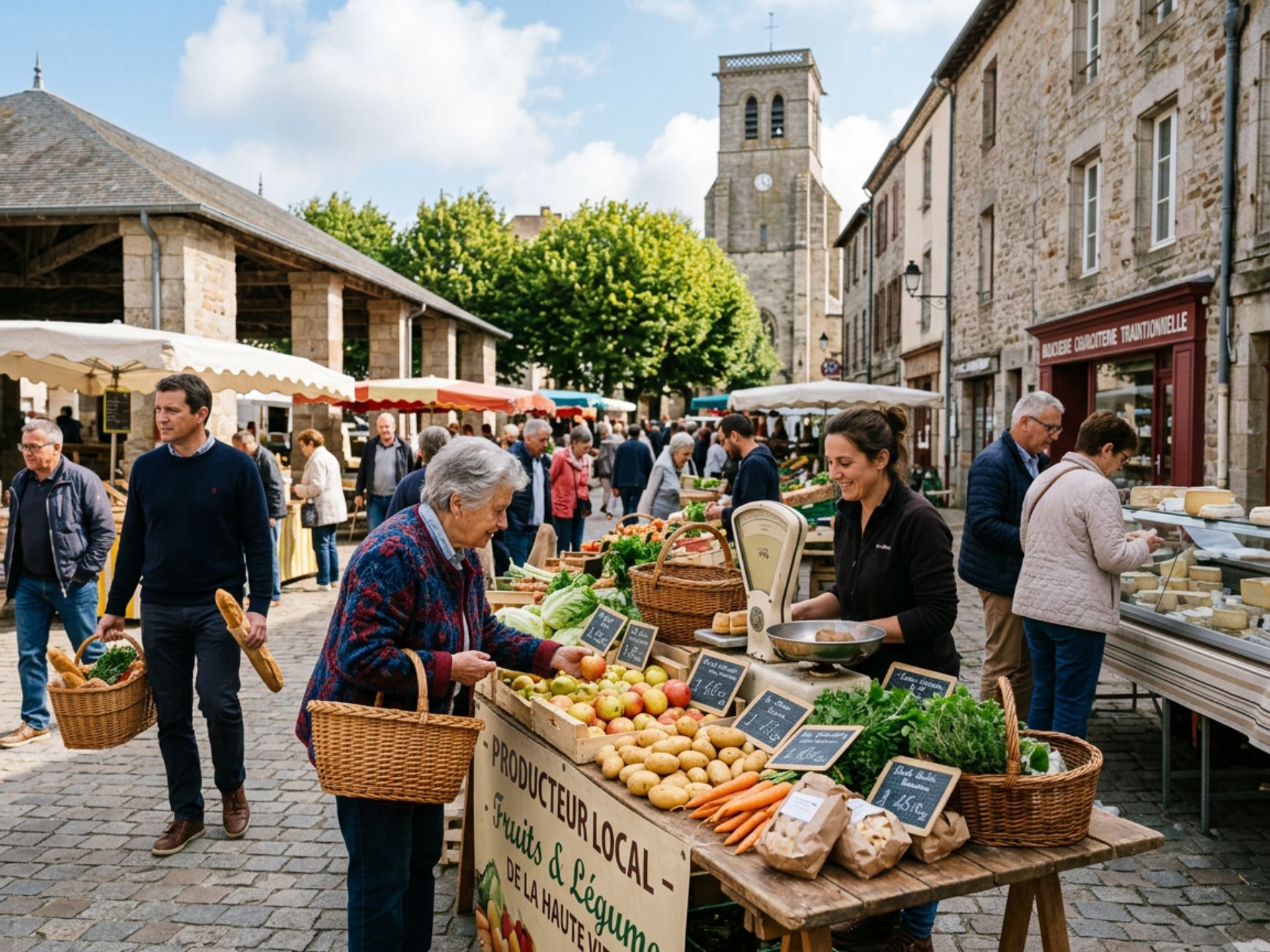 Marché de plein air et commerces de proximité en Haute-Vienne